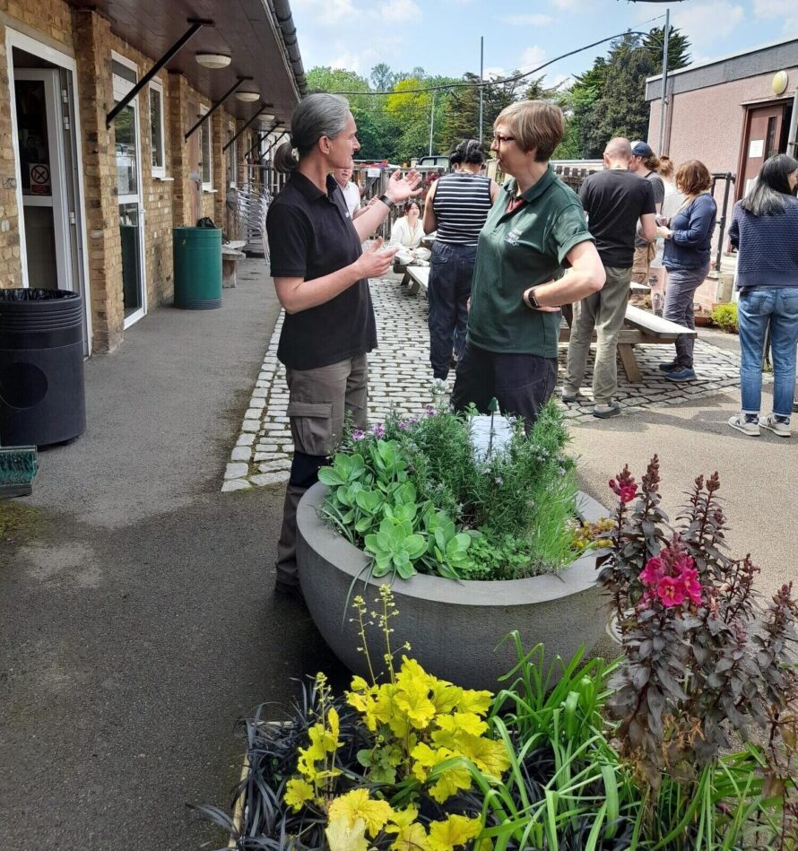 idverde Head Gardener Suzanne Patman and Sophie Guinness from Capel Manor College