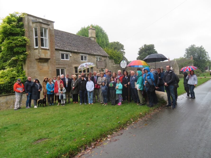 A group photo at Ashton Keynes, last year's Large Village winners