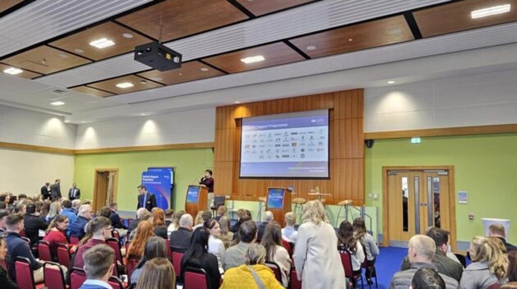 Audience attending CAFRE Industry Support Programme Awards presentation in conference hall