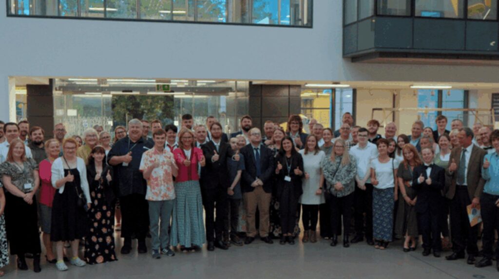 Large group photo celebrating idverde UK's SEND Employer Champion recognition in Wiltshire