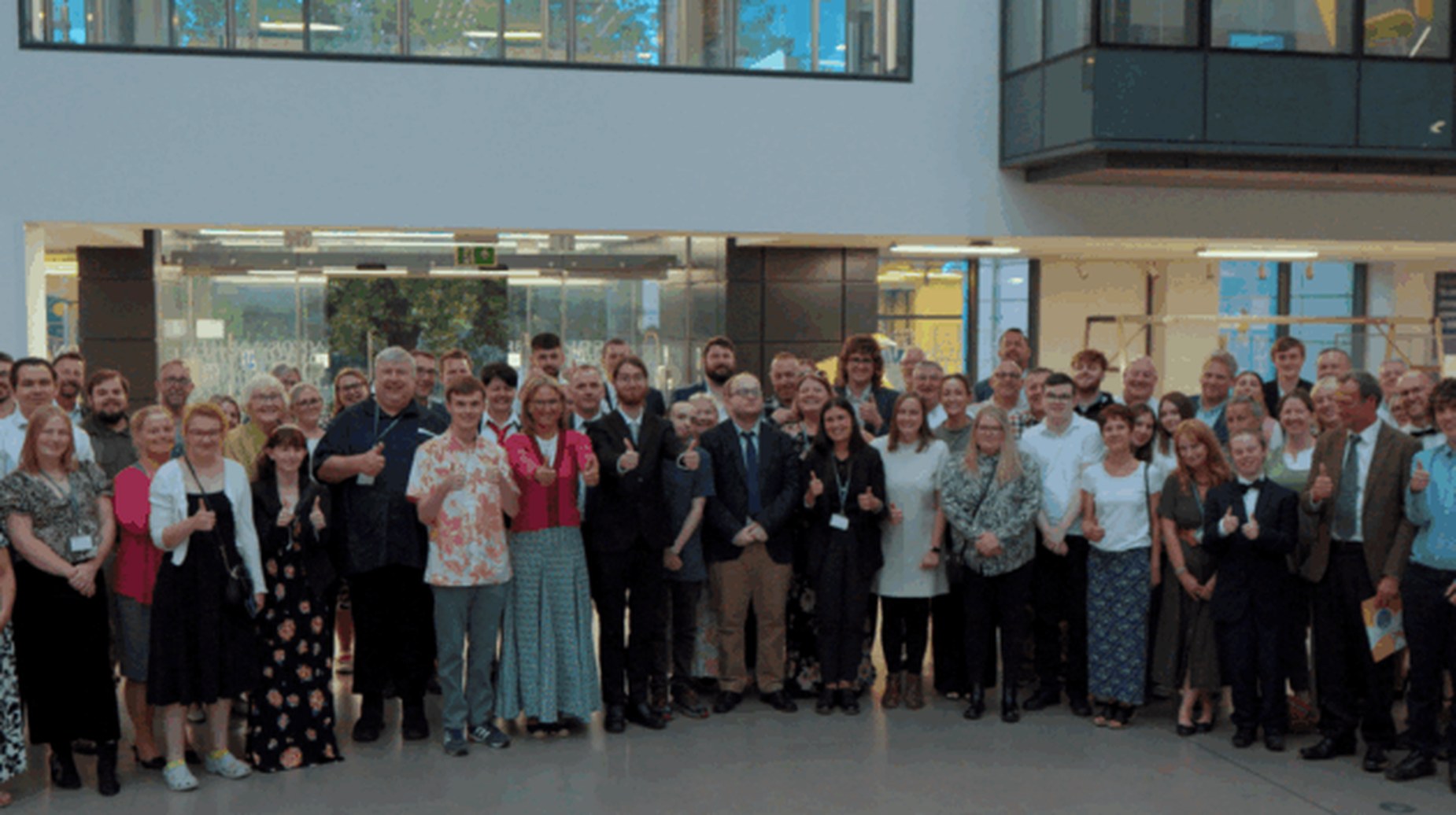 Large group photo celebrating idverde UK's SEND Employer Champion recognition in Wiltshire